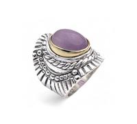 Jalan Jalan - Bague en Argent avec Kunzite Rose - Femme - Accessoires - Violet - Taille: 56 MM