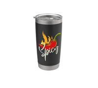 Jalapeno-Pfeffer I Amateur de piments forts I Chili épicé Gobelet isotherme en acier inoxydable double paroi