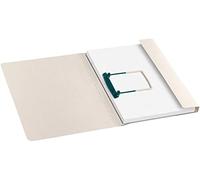 Jalema 3804511 - Paquet 10 Chemises écologiques à Reliure avec Clip Clipex grande capacité, Kit de Présentation pour relier Documents FOLIO | Dossier FOLIO 226 g/m² | Tree Free Secolor | Beige nature