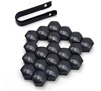 JALILAN 20pcs Cache-Écrous de Roue pour Porsche Cayenne | Typ 9PA | Bj. 2002-2010, Capuchons Boulons avec Outil, Protection Vis Hexagonale pour Jantes Alu Auto,Black- 19mm