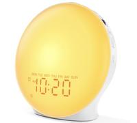 JALL Réveil lumière du jour, réveil lumineux avec lever du soleil, machine à bruit blanc avec 22 sons, 17 lumières nocturnes, haut-parleur Bluetooth et minuterie de sommeil pour adultes, enfants et