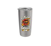 J'allume les grils Funny BBQ Grill Master Pitmaster Gobelet isotherme en acier inoxydable double paroi