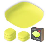 Jalo Kupu 10 Détecteur de Fumée - Alarme Incendie Optique pour la Maison - 10 Ans Pile au Lithium - Design Scandinave - Jaune - boîte de 6 pcs