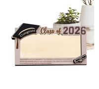 Jalon 2026 - Cadeau | 1 Porte-Monnaie en Bois pour étudiants diplômés du secondaire, boîte à Pinces à Billets, Design de Stockage d'argent, Souvenir Intemporel, décoration Festive