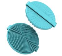 Jalopink Brosse pour le corps en silicone pour femme, plus hygiénique que le luffa traditionnel, mousse bien, longue durée, brosse exfoliante douce pour hommes, bébés et peaux sensibles (Bleu-US)