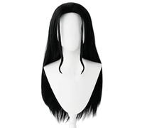 JALopy Anime Perruque One Piece Nico Robin Cosplay Perruque,Long Black Perruque,Halloween Perruque,pour Carnaval Noël,Quotidien Perruque(Size:b)