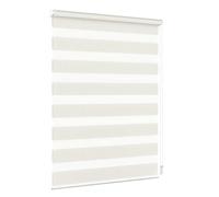Jalousiescout Store Jour Nuit sans Perçage Klemmfix Store Double Rollo, Fenêtres intérieures pour Salon Cuisine, 3 Modes de Montage avec ou sans perçage, Translucide, 80 x 210cm, Crème