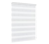 Jalousiescout Store Jour Nuit sans Perçage Klemmfix Store Double Rollo, Fenêtres intérieures pour Salon Cuisine, 3 Modes de Montage avec ou sans perçage, Translucide, 80 x 210cm, Blanc