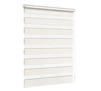 Jalousiescout Store Jour Nuit sans Perçage Klemmfix Store Double Rollo, Fenêtres intérieures pour Salon Cuisine, 3 Modes de Montage avec ou sans perçage, Translucide, 75 x 230cm, Beige marbré