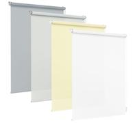 Jalousiescout Store sans percer, Store á Fixation á Pince pour fenêtres et Portes Translucide, Protection Solaire Protection visuelle, 110 x 130 cm, Crème
