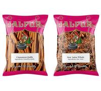 Jalpur - Ensemble d'épices de Noël - Plumes à la cannelle et anis étoilé - 100 g chacune