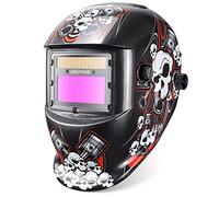 JALUWELD Masque De Soudure Automatique,Casque Soudure Auto Assombrissement Solaire Grande Vue Casque de Soudure DIN 9-13 Arc Tig Mig(avec 5 Protecteurs)