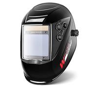 JALUWELD True Color Masque De Soudure Automatique,Casque Soudure Auto Assombrissement Solaire Grande Vue Casque de Soudure DIN5-9/9-13 Arc Tig Mig(avec 5 Protecteurs) (Noir-Q108)