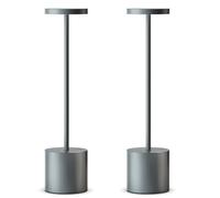 JALVDE Lot de 2 lampes de table LED sans fil rechargeables à piles 6000 mAh 34,3 cm 3 niveaux de couleur réglable pour lecture/restaurant/étude