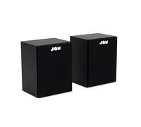 JAM Enceintes Bibliothèque - Enceintes Filaires avec Entrées AUX et RCA, Compatibles Platines et Lecteurs Vinyles, Actives avec Haut-parleurs Plein Spectre 2x70mm, Amplification Intégrée, Noir