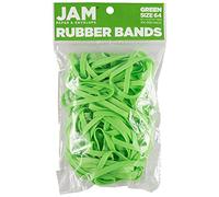JAM PAPER Lot de 100 élastiques en caoutchouc durables - Taille 64 - Vert