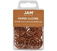 JAM PAPER Trombones - Circulaires - Trombones Ronds - Rose Or - 50/Paquet