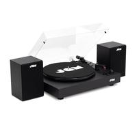 Jam Platine Vinyle avec Enceintes Bluetooth 3 Vitesses - Noir