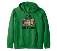 Jam Session, jeu de mots amusant, trois jams qui s'éclatent ! Ah oui ! Sweat à Capuche