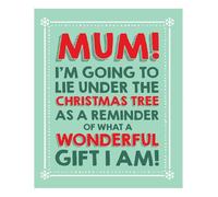 Jam & Toast Carte de Noël amusante pour maman, carte de Noël avec inscription « I'm going to lie under the Christmas Tree... », 18,4 x 15,4 cm, multicolore