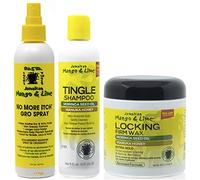 Jamacican Mango & Lime No More Itch Grow Grow 8oz avec Tingle Shampoo 8oz & Locking Firm Wax 6oz