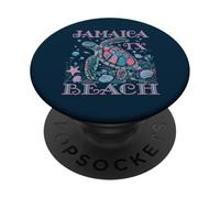 JAMAICA BEACH TX TURTLE Amoureux Coloré Plage SOUVENIR PopSockets PopGrip Adhésif