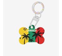 Jamaica Palm Grove Printing Bos en forme de chien Tag Tag Pet ID Tags, tags de chien acrylique Cat avec anneau pour chien pour chien, artisanat suspendu