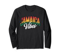 Jamaica Vibes Pride Reggae Rasta Colors Caribbean Manche Longue