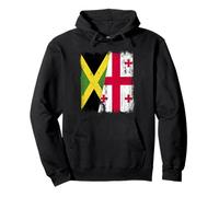 Jamaïque Géorgie Demi Drapeau Jamaïque Racines géorgiennes Sweat à Capuche