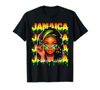 Jamaïque Jamaïque Fille Femme Reggae Rasta Culture Caraïbes T-Shirt