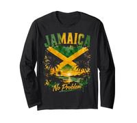Jamaïque No Problem Tropical Island Sunset Beach Vibes Manche Longue