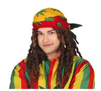 Fiestas Guirca – Bandana Jamaica multicolore – Adulte unisexe pour fêtes et carnaval