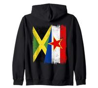 Jamaïque Yougoslavie Demi Drapeau Jamaïque Patrimoine Yougoslave Sweat à Capuche