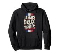 Jamais Deux sans Trois Francia FRA Vintage Sweat à Capuche
