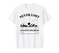 Jamais Perdu, Toujours en Train d'explorer Hors Ligne et en Vie (Nature Graphic) T-Shirt