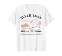 Jamais Perdu, Toujours en Train d'explorer Hors Ligne et en Vie (Nature Graphic) T-Shirt