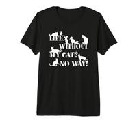 Jamais sans Chaton et J'adore Mes Chatons Catlover T-Shirt Haut de Gamme