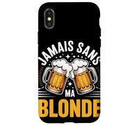Jamais sans Ma Blonde Bière Amis Coque pour iPhone X/XS