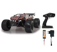 Jamara 059740 - Brecter Truggy BL 4WD 1:10 Lipo 2,4GHz avec LED - Multijoueur, Brushless, Transmission intégrale, Électronique étanche aux éclaboussures, Amortisseurs réglables