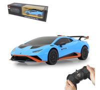 Jamara 402103 Lamborghini Huracán STO 1:24 2,4 GHz - sous Licence Officielle, jusqu'à 1 Heure de Temps de Conduite à env. 9 km/h - Détails Parfaitement reproduits