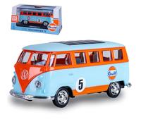 JAMARA 402604 Volkswagen T1 Diecast 1:38 - Jouet Miniature pour Enfant, idée Cadeau pour Enfants, Portes Ouverture/Fermeture Manuelle, Moteur à rétraction