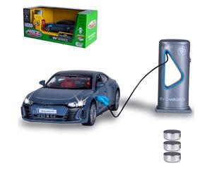 JAMARA 402606 Audi RS e-tron GT Diecast 1:36 avec Piles Bouton - Jouet Miniature pour Enfants, Cadeau pour Enfants, Portes Ouverture/Fermeture Manuelle