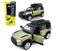 JAMARA 402612 Land Rover Defender 110 Diecast 1:43, 2 en 1, modèle de Voiture pour Enfants, Mini véhicule, idée Cadeau pour Enfants, Ouverture/Fermeture Manuelle, kit de Conversion