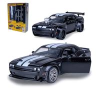 JAMARA 402615 Dodge Challenger SRT Jailbreak Diecast 1:36 2 en 1 - Jouet Miniature pour Enfants, idée Cadeau pour Enfants, Ouverture/Fermeture Manuelle, Tuning