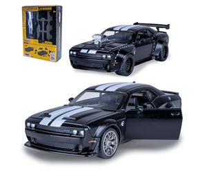 JAMARA 402615 Dodge Challenger SRT Jailbreak Diecast 1:36 2 en 1 - Jouet Miniature pour Enfants, idée Cadeau pour Enfants, Ouverture/Fermeture Manuelle, Tuning