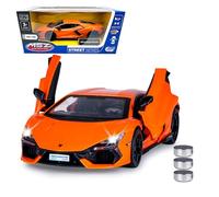 JAMARA 402618 Lamborghini Revuelto Diecast 1:32 avec Piles Bouton - Jouet Miniature pour Enfants, idée Cadeau pour Enfants, Portes Ouverture/Fermeture Manuelle