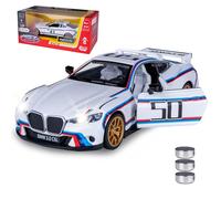 JAMARA 402622 BMW 3.0 CSL Diecast 1:34 avec Piles Bouton - Jouet Miniature pour Enfant, idée Cadeau pour Enfants, Portes, Ouverture/Fermeture Manuelle, lumière LED