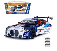 JAMARA 402625 BMW M4 GT3 Diecast 1:24 avec Piles Bouton - Jouet Miniature pour Enfants, idée Cadeau pour Enfants, Portes Ouverture/Fermeture Manuelle