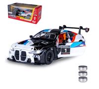 JAMARA 402630 BMW M4 GT3 Diecast 1:32 avec Piles Bouton - Jouet Miniature pour Enfant - Idée Cadeau pour Enfants - Ouverture/Fermeture Manuelle des Portes
