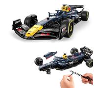 JAMARA 402812 Oracle Red Bull Racing RB19 Briques 1:24, Briques, modélisme, Voiture de Course, 333 pièces, à partir de 6 Ans, à emboîter, Feuille décorative, Bleu